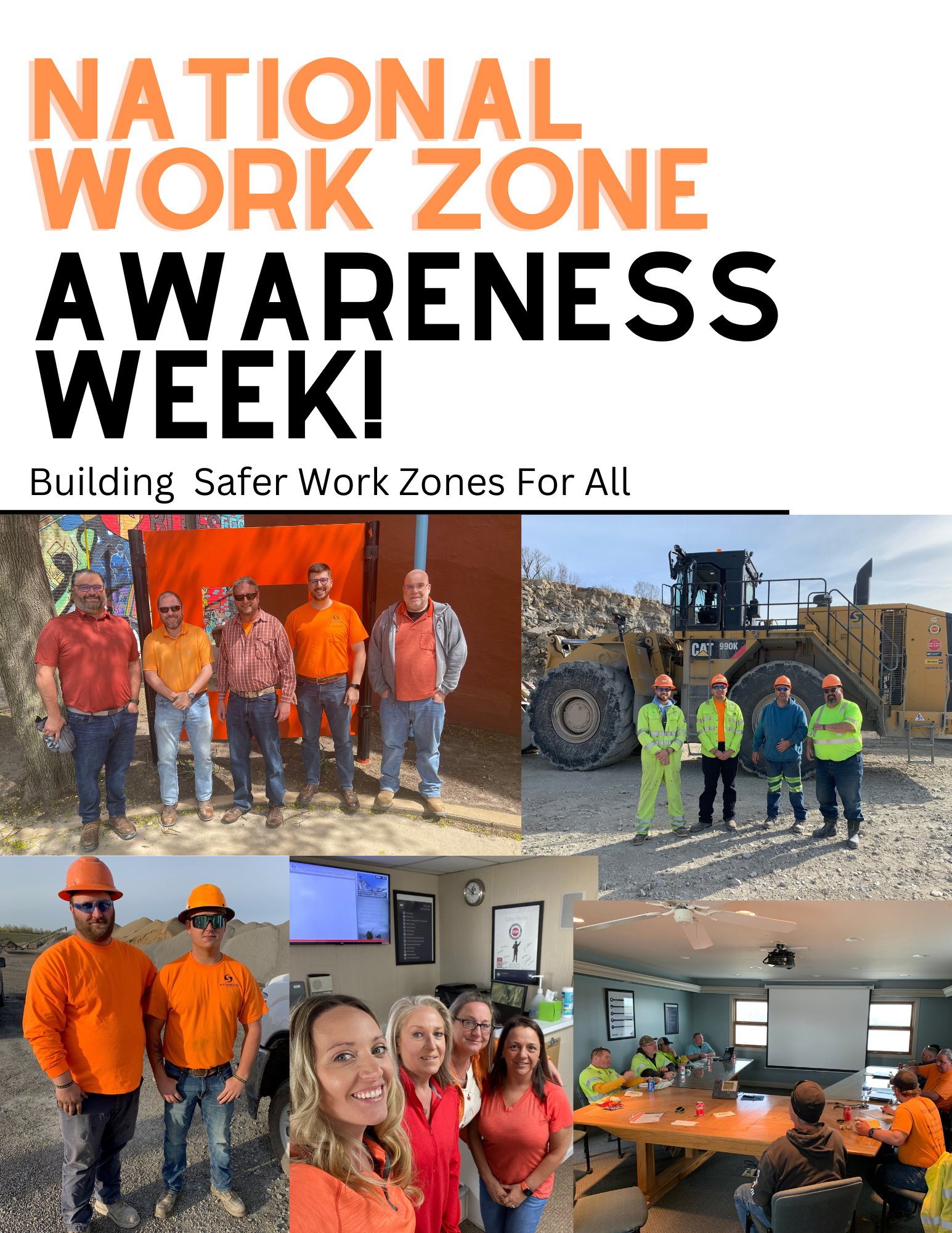 2023 National Work Zone Awareness Week poster collage